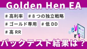 8つの戦略でゴールドを攻略！「Golden Hen EA」は高RRで高利率だった！！